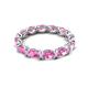 5 - Abigail 3.08 ctw Oval Shape Pink Sapphire Comfort fit Eternity Band 
