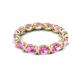 5 - Abigail 3.08 ctw Oval Shape Pink Sapphire Comfort fit Eternity Band 