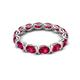5 - Abigail 3.50 ctw Oval Shape Ruby Comfort fit Eternity Band 