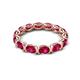 5 - Abigail 3.50 ctw Oval Shape Ruby Comfort fit Eternity Band 