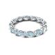 5 - Abigail 2.10 ctw Oval Shape Aquamarine Comfort fit Eternity Band 