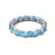 5 - Abigail 2.80 ctw Oval Shape Blue Topaz Comfort fit Eternity Band 