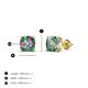 4 - Alida 1.62 ctw (5.00 mm) Cushion Shape Lab Created Alexandrite Solitaire Women Stud Earrings 