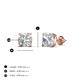 4 - Alida 1.14 ctw (5.00 mm) Cushion Shape Moissanite Solitaire Women Stud Earrings 