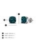 4 - Alida 1.50 ctw (5.00 mm) Cushion Shape London Blue Topaz Solitaire Women Stud Earrings 