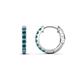 1 - Nico 0.28 ctw Blue Diamond Small Huggie Earrings 