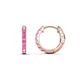 1 - Nico 0.29 ctw Pink Sapphire Small Huggie Earrings 