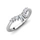 5 - Ahwa 0.40 ctw Tapered Baguette Lab Grown Diamonds Curved Wedding Band 