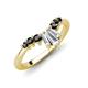 5 - Ahwa 0.40 ctw Tapered Baguette Lab Grown Diamonds Accented Round Black Diamond Curved Wedding Band 