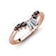 5 - Ahwa 0.40 ctw Tapered Baguette Lab Grown Diamonds Accented Round Black Diamond Curved Wedding Band 