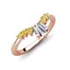 5 - Ahwa 0.40 ctw Tapered Baguette Lab Grown Diamonds Accented Round Yellow Sapphire Curved Wedding Band 
