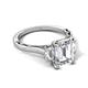 5 - Chand 1.69 ctw Emerald shape Moissanite (8x6 mm) Accented Cadillac shape Lab Grown Diamonds Three Stone Women Engagement Ring 
