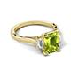 5 - Chand 1.94 ctw Emerald shape Peridot (8x6 mm) Accented Cadillac shape Lab Grown Diamonds Three Stone Women Engagement Ring 