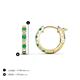 3 - Nico 0.25 ctw Emerald and Natural Diamonds Small Huggie Earrings 