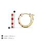 3 - Nico 0.29 ctw Ruby and Natural Diamonds Small Huggie Earrings 