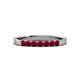 3 - Fiala 2.40 mm Ruby 7 Stone Wedding Band 