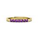 3 - Fiala 2.40 mm Amethyst 7 Stone Wedding Band 