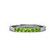 3 - Fiala 2.40 mm Peridot 7 Stone Wedding Band 