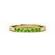 3 - Fiala 2.40 mm Peridot 7 Stone Wedding Band 