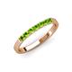 4 - Fiala 2.40 mm Peridot 7 Stone Wedding Band 
