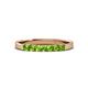 3 - Fiala 2.40 mm Peridot 7 Stone Wedding Band 
