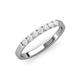 4 - Fiala 2.40 mm White Sapphire 7 Stone Wedding Band 