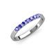 4 - Fiala 2.40 mm Tanzanite 7 Stone Wedding Band 