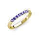 4 - Fiala 2.40 mm Tanzanite 7 Stone Wedding Band 