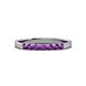 3 - Fiala 2.40 mm Amethyst 7 Stone Wedding Band 