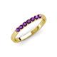 4 - Fiala 2.40 mm Amethyst 7 Stone Wedding Band 