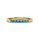 3 - Fiala 2.40 mm Blue Topaz 7 Stone Wedding Band 
