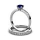 3 - Ronia 1.81 ctw Classic Blue Sapphire (6.00 mm) Accented Lab Grown Diamonds Bridal Set Ring  
