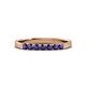 3 - Fiala 2.40 mm Iolite 7 Stone Wedding Band 