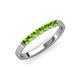 4 - Fiala 2.40 mm Peridot 7 Stone Wedding Band 