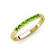 4 - Fiala 2.40 mm Peridot 7 Stone Wedding Band 