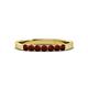 3 - Fiala 2.40 mm Red Garnet 7 Stone Wedding Band 