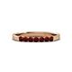 3 - Fiala 2.40 mm Red Garnet 7 Stone Wedding Band 