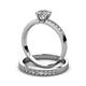 3 - Ronia 1.66 ctw Classic GIA Certified Natural Diamond (6.50 mm) Accented Lab Grown Diamonds Bridal Set Ring  