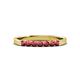 3 - Fiala 2.40 mm Rhodolite Garnet 7 Stone Wedding Band 