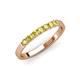 4 - Fiala 2.40 mm Yellow Sapphire 7 Stone Wedding Band 