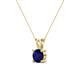 2 - Jassiel 6.00 mm Round Blue Sapphire Double Bail Solitaire Pendant Necklace 