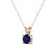 2 - Jassiel 6.00 mm Round Blue Sapphire Double Bail Solitaire Pendant Necklace 