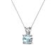 2 - Jassiel 6.50 mm Round Aquamarine Double Bail Solitaire Pendant Necklace 