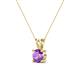 2 - Jassiel 6.50 mm Round Amethyst Double Bail Solitaire Pendant Necklace 