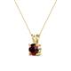 2 - Jassiel 6.50 mm Round Red Garnet Double Bail Solitaire Pendant Necklace 
