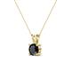 2 - Jassiel 6.00 mm Round Black Diamond Double Bail Solitaire Pendant Necklace 