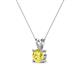 2 - Jassiel 6.00 mm Round Yellow Sapphire Double Bail Solitaire Pendant Necklace 