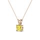 2 - Jassiel 6.00 mm Round Yellow Sapphire Double Bail Solitaire Pendant Necklace 