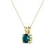 2 - Jassiel 6.50 mm Round London Blue Topaz Double Bail Solitaire Pendant Necklace 