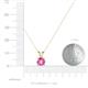 3 - Jassiel 6.00 mm Round Pink Sapphire Double Bail Solitaire Pendant Necklace 